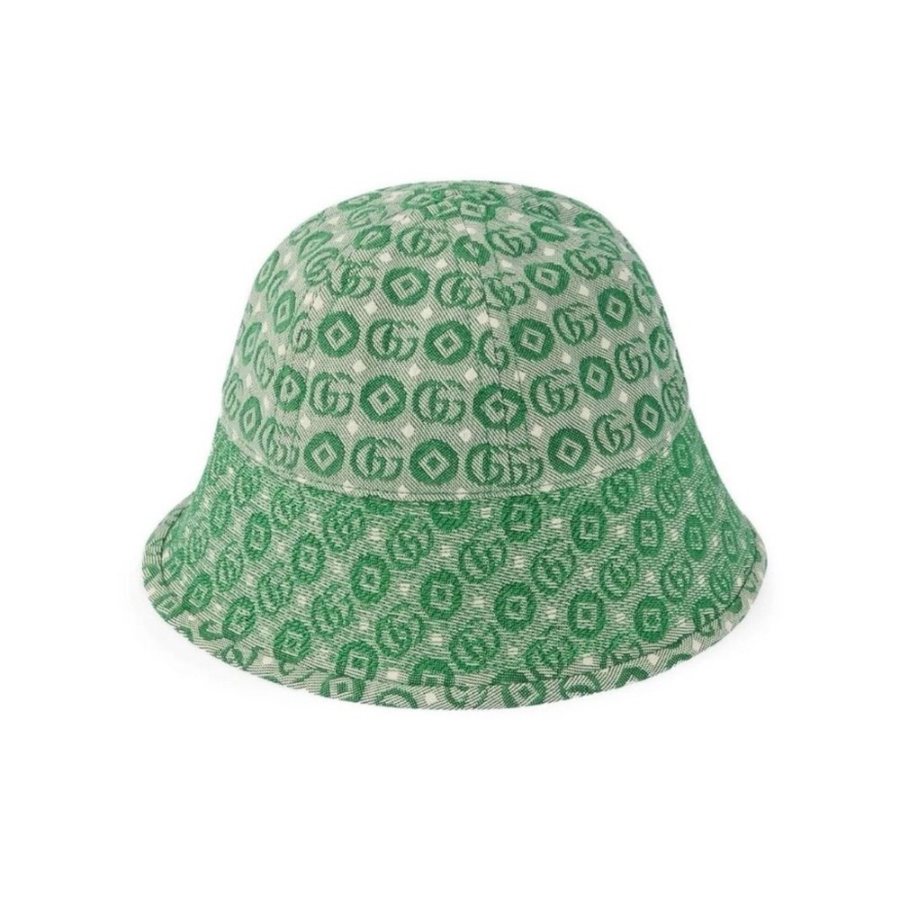 GUCCI baby Green Patterned Bucket Hat